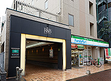 Next to the FamilyMart will be the entrance to our hotel.