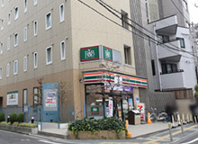 Keep going for another 2 minutes, and you will see a 7-Eleven on a main street. That is the building for the R&B Hotel Sendai Hirose-dori Ekimae.